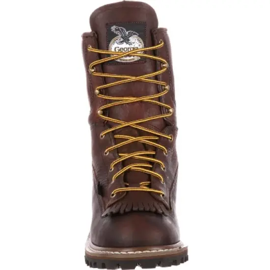 Men's Brown Georgia Boot Waterproof Logger Boot Size 10 image {2}