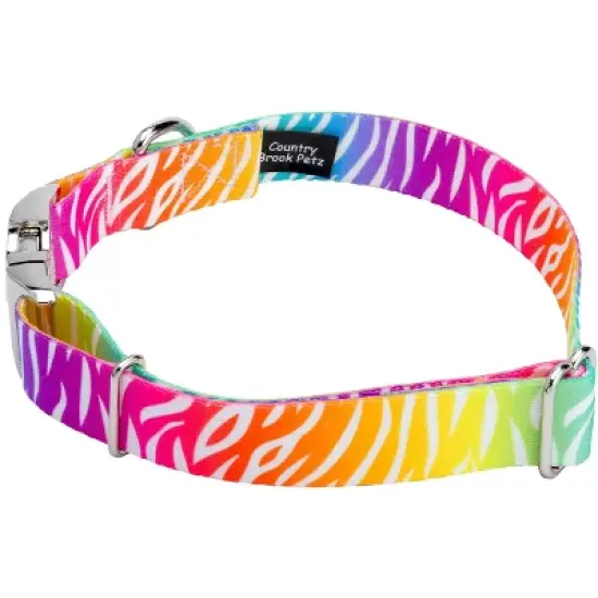 Country Brook Petz Premium Fashion Zebra Dog Collar image {3}