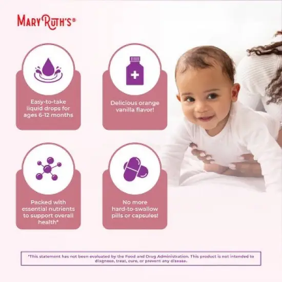 MaryRuth's Organic Infant Multivitamin with Iron Liquid Drops image {5}
