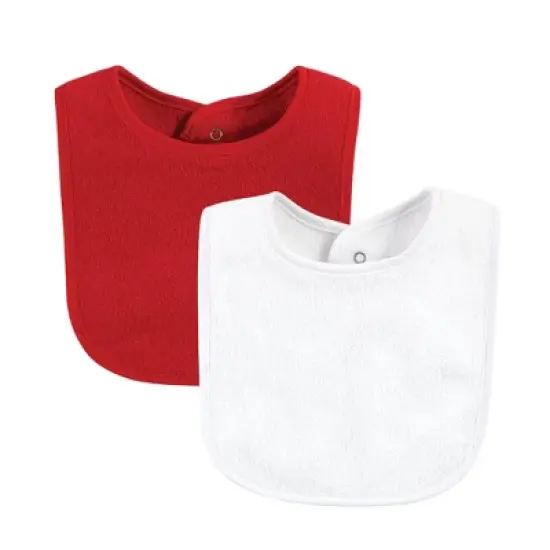 Hudson Baby Drooler Bib with Waterproof Lining, Blue Red, One Size image {4}