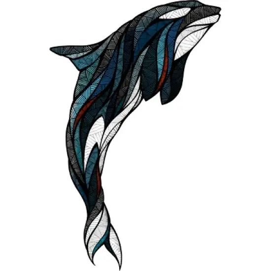 Junior's Design By Humans Jumping Orca By Studiokauz T-Shirt image {1}