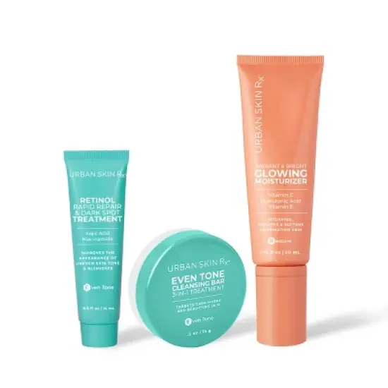 Urban Skin Rx Deck the Dark Spots Exfoliate + Retinol + Hydrate 3-Step System Skincare Gift Set - 3pc image {2}