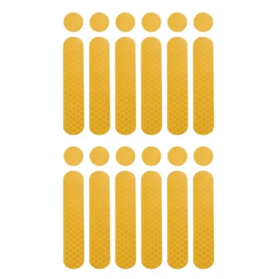 Unique Bargains Bicycle Motorcycle Helmet Adhesive Reflective Safety Stickers 12 Pcs image {7}