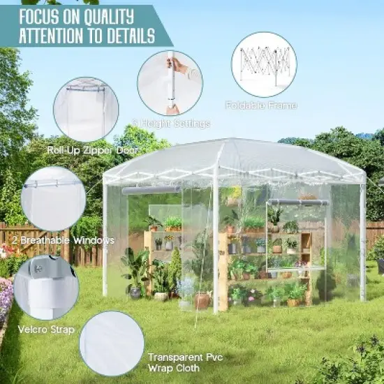 AMERLIFE Outdoors Pop-up Greenhouses with Adjustable Reinforced Frame image {5}