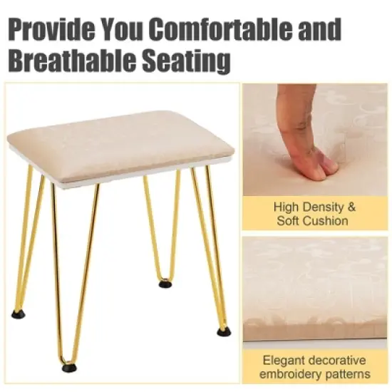 Costway Vanity Makeup Dressing Table W/ 3 Lighting Modes Mirror Touch Switch White image {9}