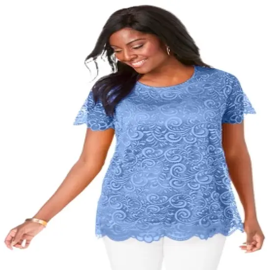 Jessica London Women&rsquo;s Plus Size Lace Tunic image {6}