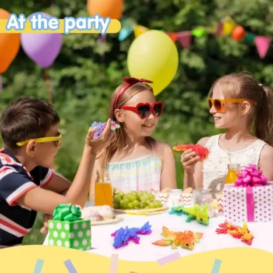 Joyfy 8 Pcs 3D Printed Dragon Flexible Articulated Dragon Fidget Toys Desk Decor, Autism Stress Relief Fidget Toys for Kids Birthday Gift Pinata image {4}