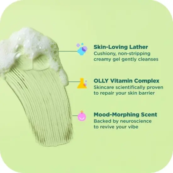 OLLY Revive Mood and Skin Vitamin-Infused Body Wash - Neroli Dew - 17 fl oz image {3}