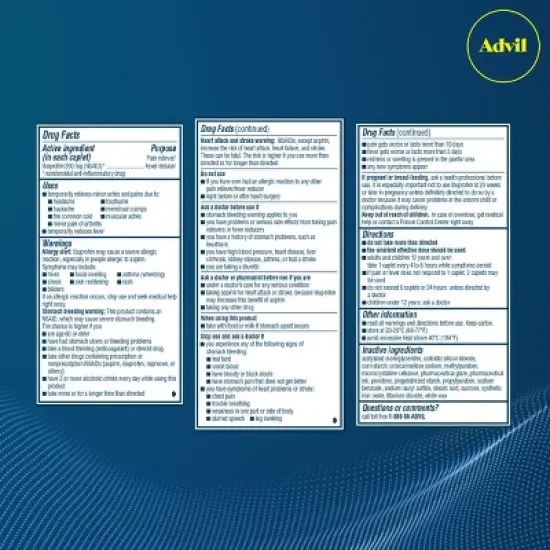 Advil NSAID Pain Relieving Ibuprofen Caplets - 24ct image {11}
