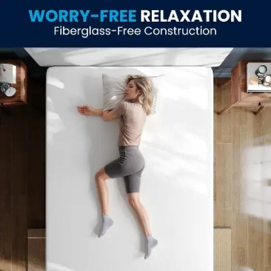 Flash Furniture Cloud Green Tea Cooling Gel 3-Layer Memory Foam Mattress in a Box with CertiPUR-US Certification, Washable Cover, and Pressure Relief image {8}