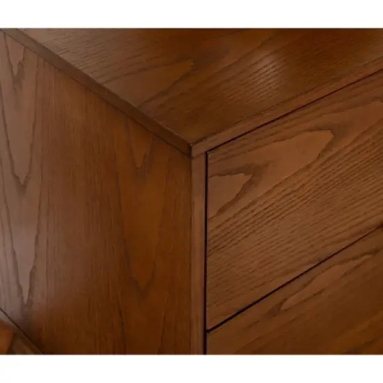 Reid 2 Drawer Nightstand Chest Walnut - Linon image {11}