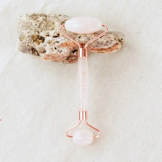 Beauty by Earth Rose Quartz Face Roller Skin Care Tools, Face Massager Roller image {6}