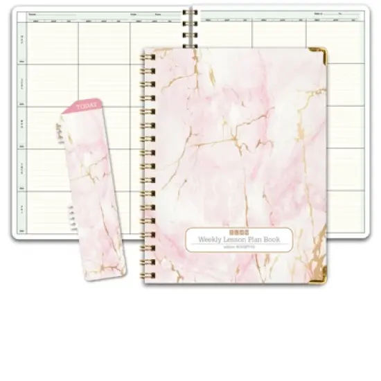 Elan Publishing Company W202FT - 32 Fashion Teacher Planner Set - PINK MARBLE image {8}