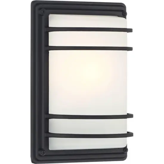 John Timberland Habitat Modern Industrial Outdoor Wall Light Fixtures Set of 2 Black Metal 11" Frosted Glass for Post Exterior Barn Deck image {2}