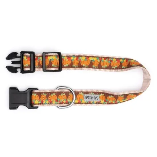The Worthy Dog Pumpkin Patch Adjustable Dog Collar image {1}
