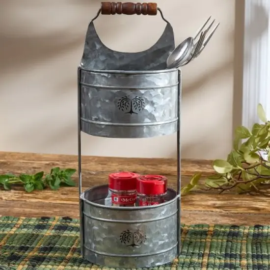 Park Designs Galvanized 2 Tier Caddy image {1}