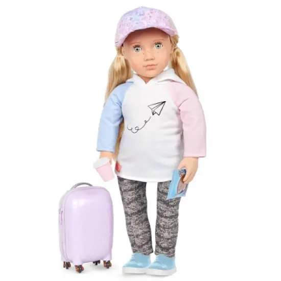 Our Generation Ari with Rolling Luggage & Accessories 18" Travel Doll image {1}