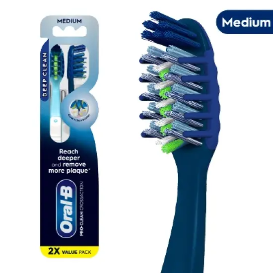 Oral-B CrossAction All In One Toothbrushes Medium image {10}