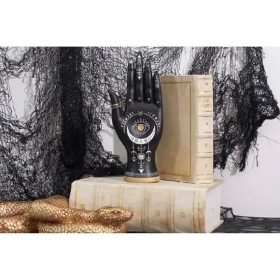 Gallerie II Mystical Palmistry Hand Decorative Halloween 9" Figurine image {1}