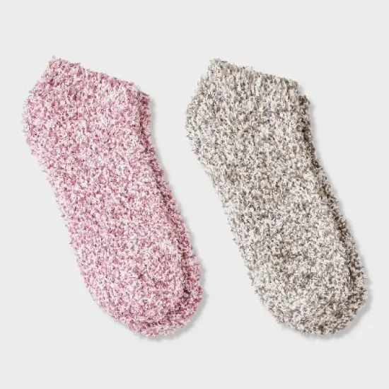 Women's Marled 2pk Cozy Low Cut Socks - Auden&trade; One Size image {4}