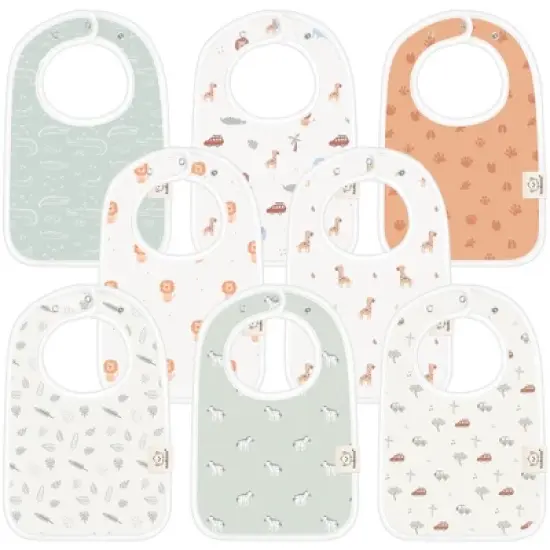 KeaBabies 8-Pack Organic Baby Bibs for Boy, Girl, Drool Bibs, Baby Bib for Girls, Boys,  Newborn Teething Bibs image {7}