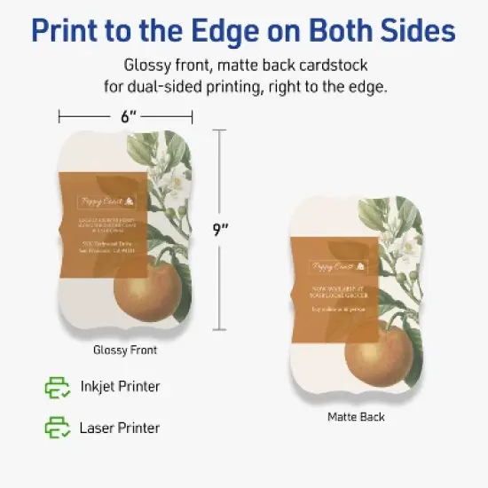 Avery Cards with Flourished Edges, 6" x 9", Glossy White, 10ct image {5}