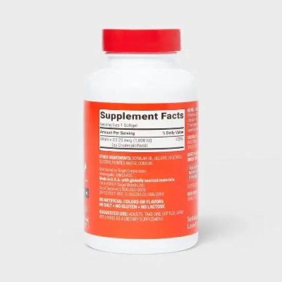 Vitamin D3 Bone Health Dietary Supplement Softgels - 500ct - up&up&trade; image {2}