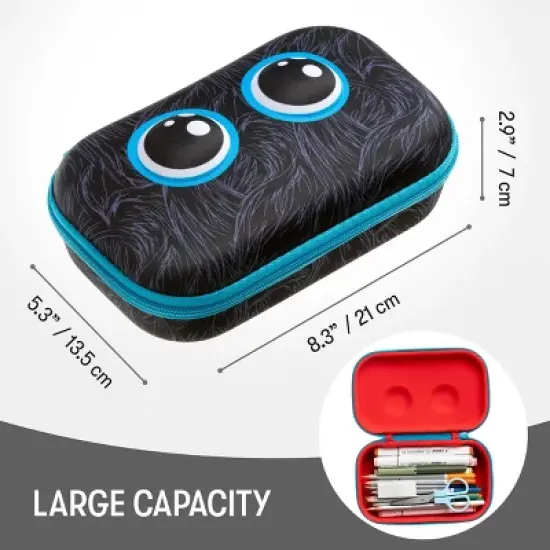 ZIPIT Beast Pencil Case, Black Pencil Box for Kids image {3}