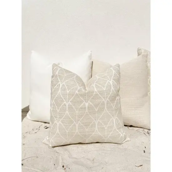 Cool Tropics Beige Indoor Outdoor Pillow image {8}