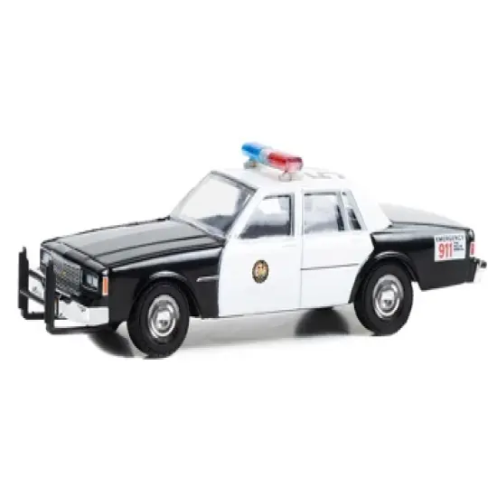 1981 Chevrolet Impala Police Black & White "Beverly Hills Police" "Beverly Hills Cop" 1984 1/64 Diecast Model Car by Greenlight image {1}