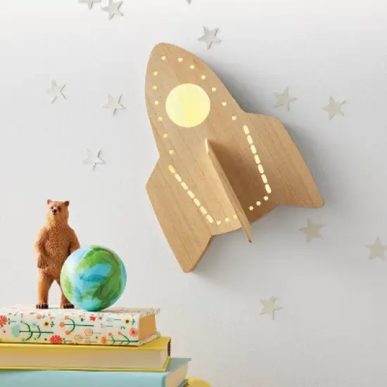 Rocket Wood Lit Kids' Wall Decor - Pillowfort&trade; image {5}