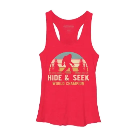 Women's Design By Humans Bigfoot - Hide And Seek World Champion By clickbong Racerback Tank Top image {6}