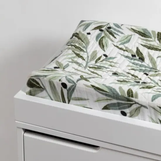 Babyletto Olive Branches Quilted Muslin Changing Pad Cover image {1}