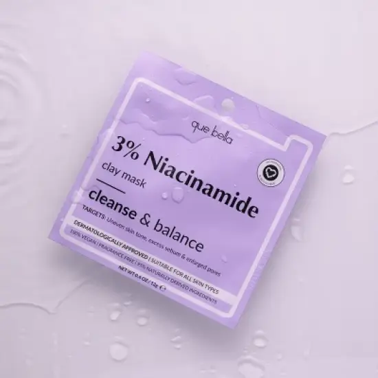 Que Bella 3% Niacinamide Clay Mask - 0.4oz image {1}