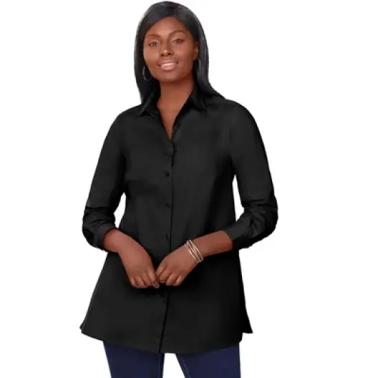 Jessica London Women&rsquo;s Plus Size Poplin Tunic image {3}