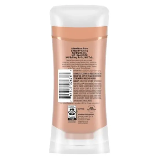 SheaMoisture Solid Deodorant Stick - Fresh Coconut & Hibiscus - Aluminum-Free 2.6oz image {1}