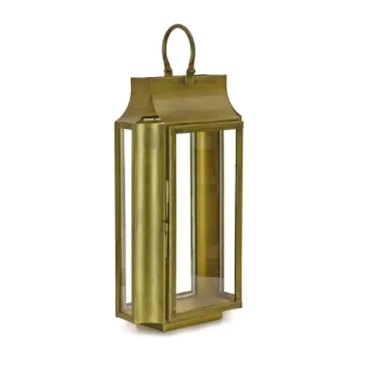 22" HGTV Slim Lantern Gold - National Tree Company image {4}