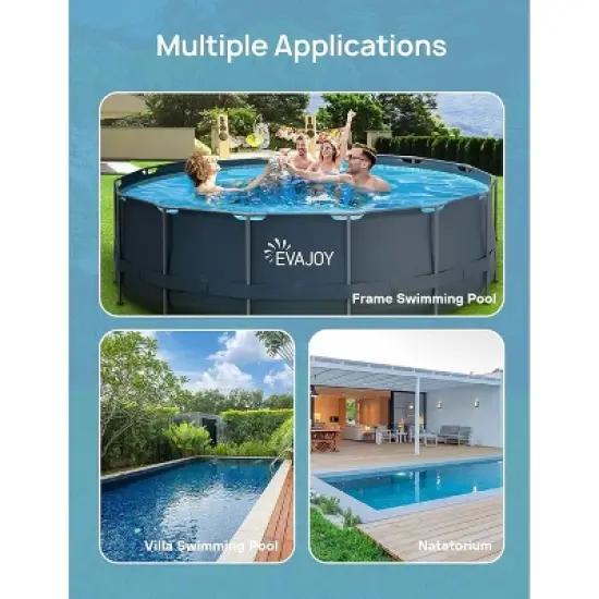 EVAJOY Sand Filter Pool Pump 2000GPH for Above Ground Swimming Pool image {3}