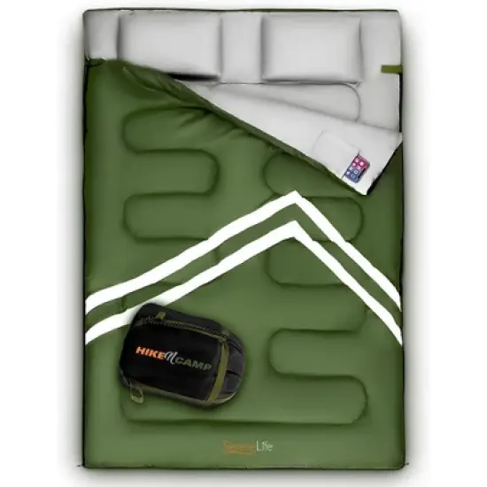 SereneLife Double Sleeping Bag, SLSBRT, Portable and Lightweight image {8}