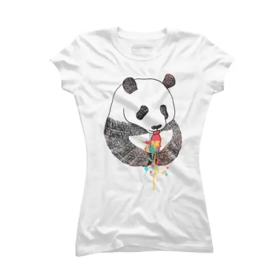 Junior's Design By Humans Pandas Love Ice Cream By radiomode T-Shirt image {3}