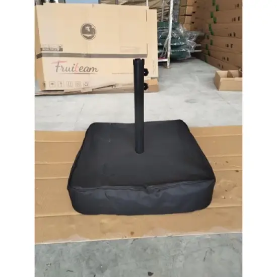 Gulches 15*9ft Large Double,Sided Rectangular Outdoor Twin Patio Market Umbrella with light and base,red image {9}