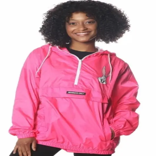Members Only Women's Pink Looney Tunes Popover Windbreaker Jacket image {5}