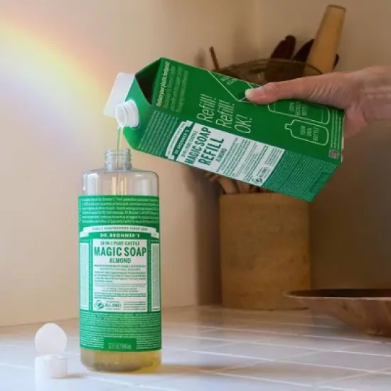 Dr. Bronner's Pure Castile Liquid Soap Bodywash Refill Carton - Almond - 32 fl oz image {4}