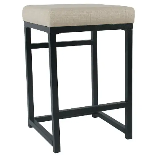 Open Back Metal Counter Height Barstool - HomePop image {8}