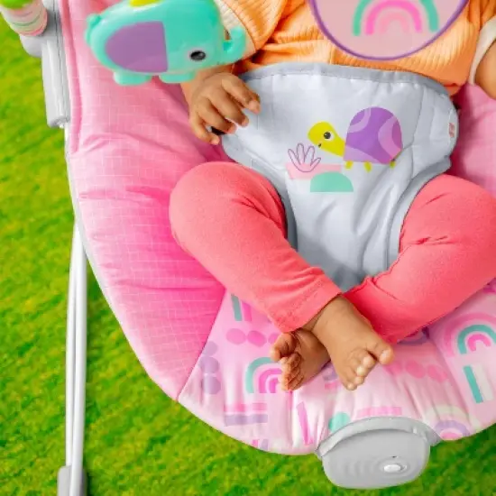 Bright Starts Pink Paradise Vibrating Bouncer image {3}