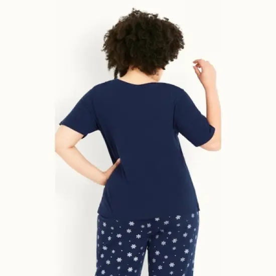 Women's Plus Size Snow Sleep Set - ink | EVANS image {3}