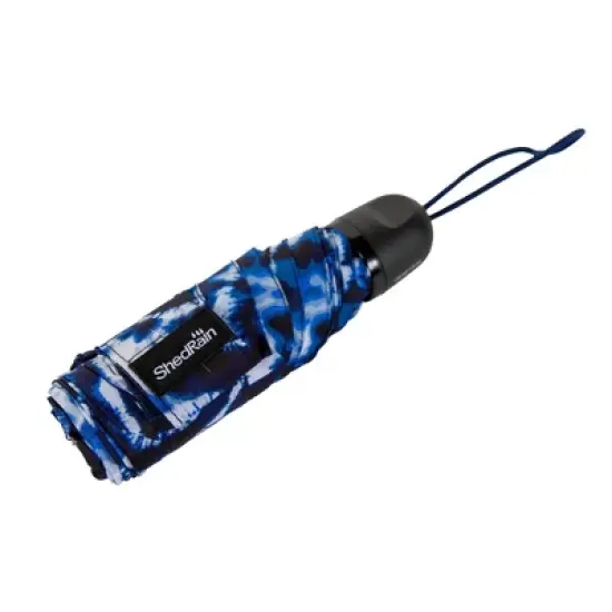 ShedRain Mini Manual Compact Umbrella - Blue Tie-Dye image {3}