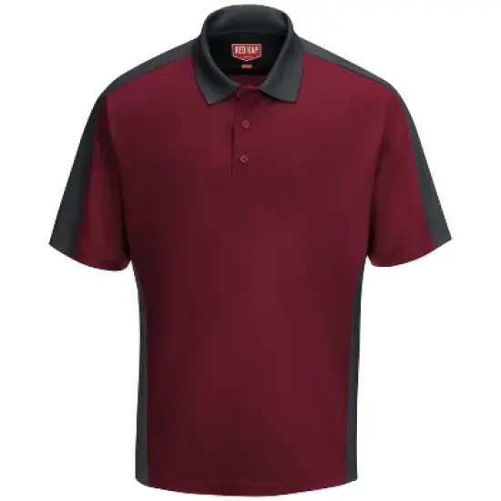 Red Kap&reg; Men's Short Sleeve Performance Knit&reg; Two-Tone Polo image {8}