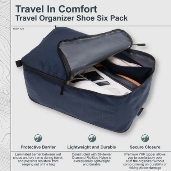COCOON - Premium - Travel Organizer Shoe Six Pack - Galaxy Blue image {1}