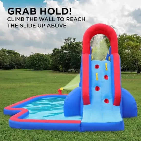 Sunny & Fun Inflatable Kids Backyard Water Slide Park with Splash Pool image {2}